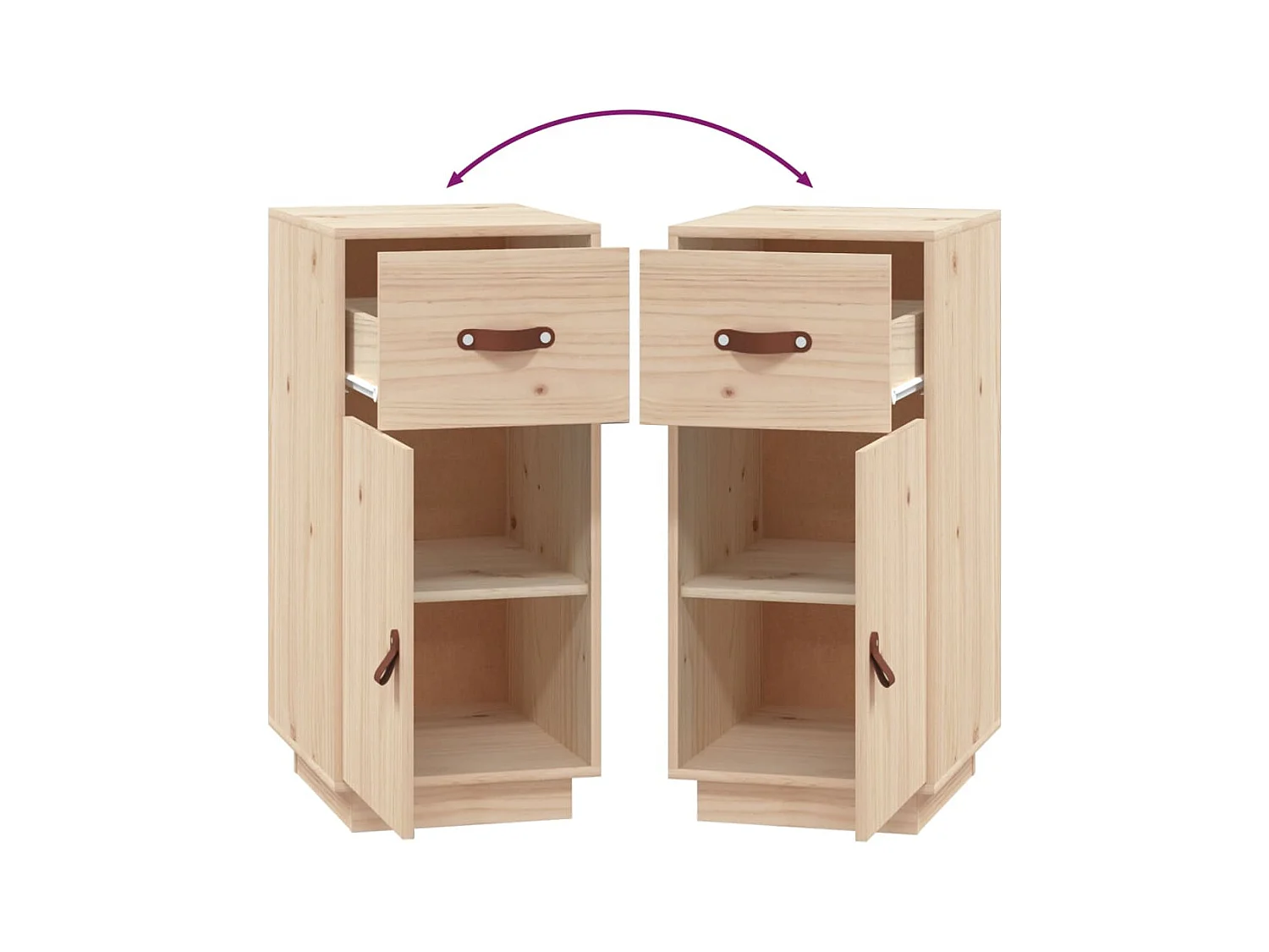 Buffet 34x40x75 cm Bois massif de pin