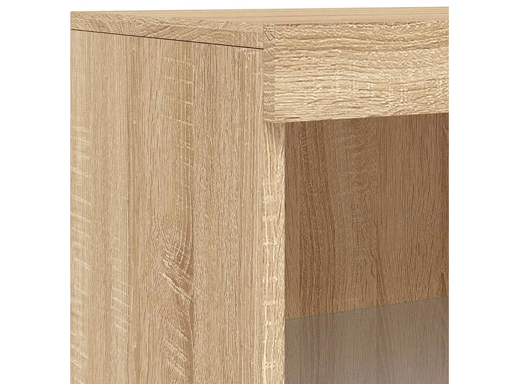 Buffet avec lumières LED chêne sonoma 60,5x37x100 cm