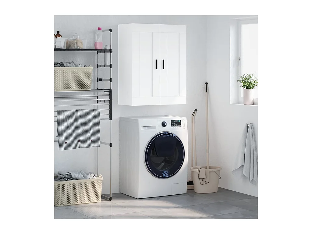 Armoire murale blanc 69,5x34x90 cm bois d'ingénierie