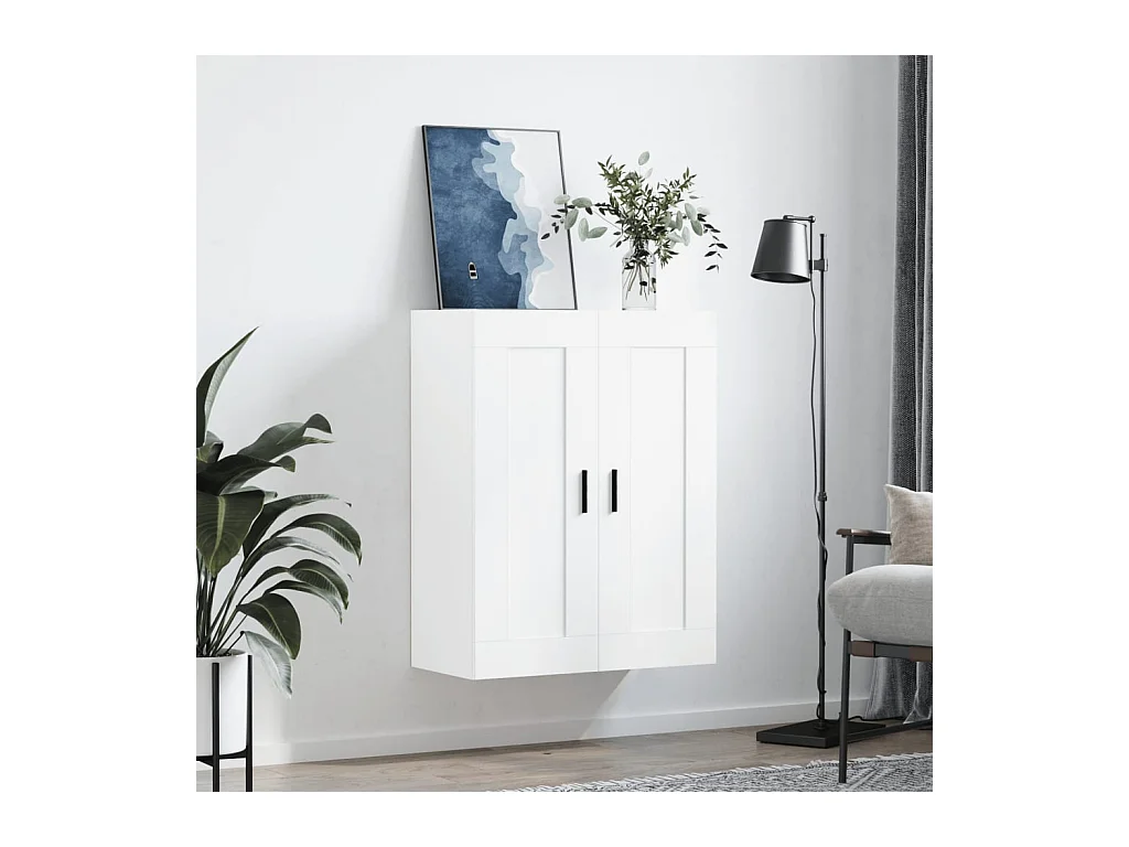 Armoire murale blanc 69,5x34x90 cm bois d'ingénierie