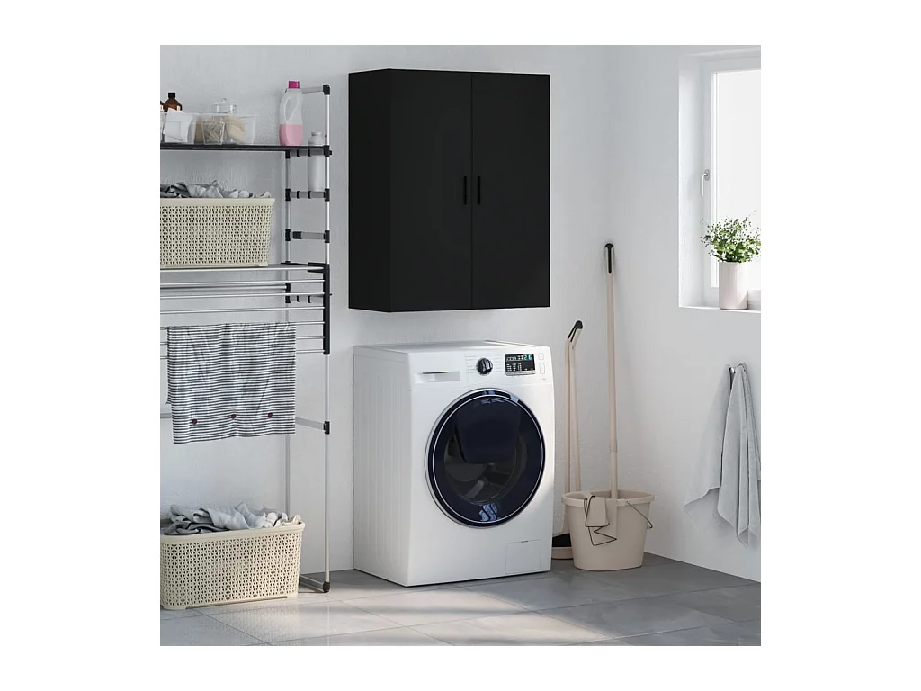 Armoire murale noir 69,5x34x90 cm