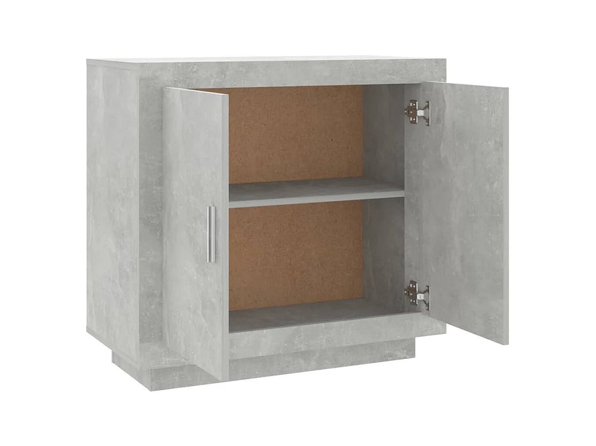 Buffet Gris béton 80x40x75 cm Bois d'ingénierie