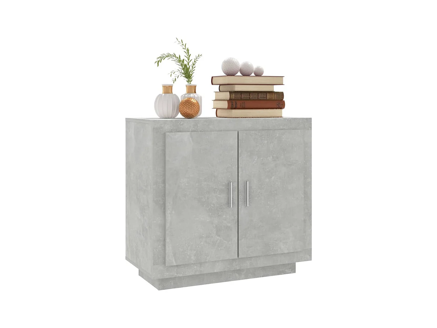 Buffet Gris béton 80x40x75 cm Bois d'ingénierie