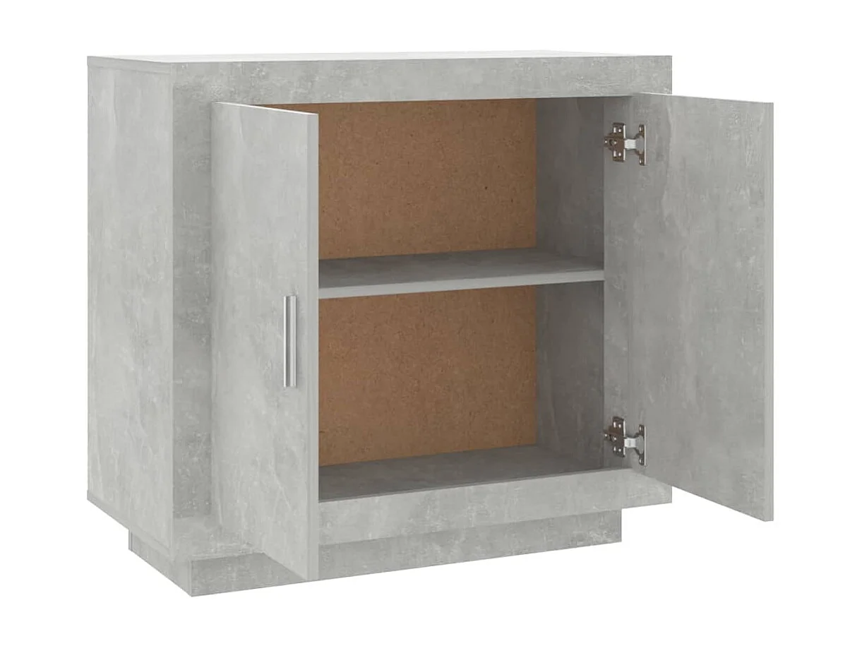 Buffet Gris béton 80x40x75 cm Bois d'ingénierie