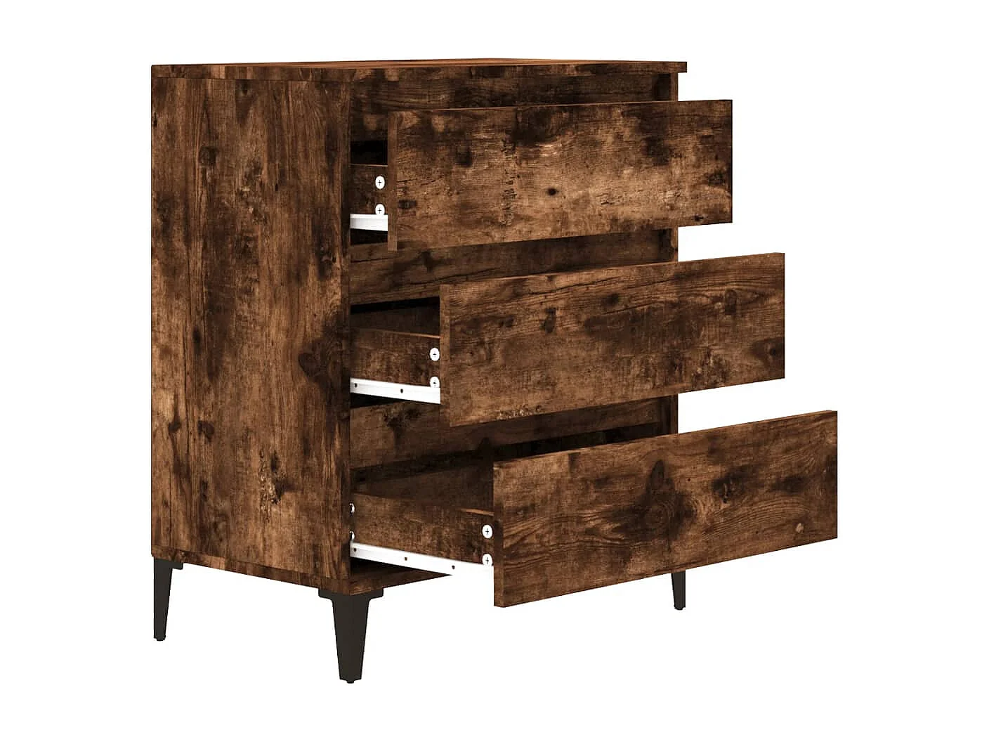 Credenza in rovere affumicato 60x35x70 cm in legno ingegnerizzato