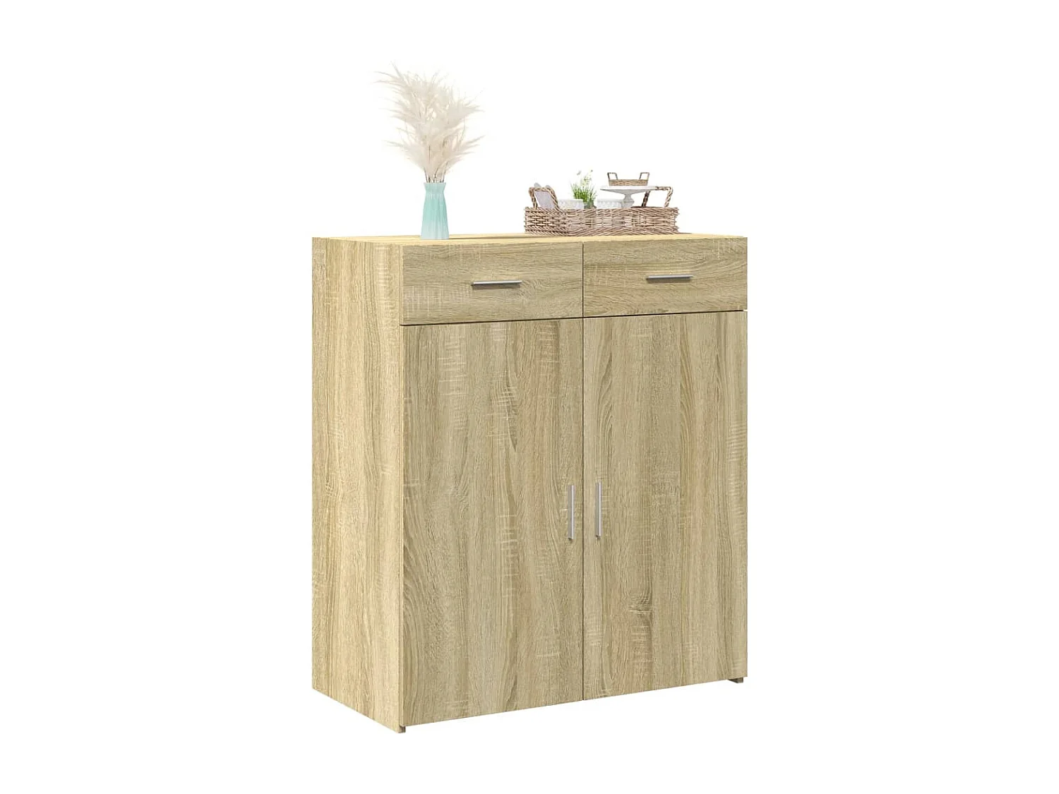 Buffet chêne sonoma 80x42,5x93 cm bois d'ingénierie