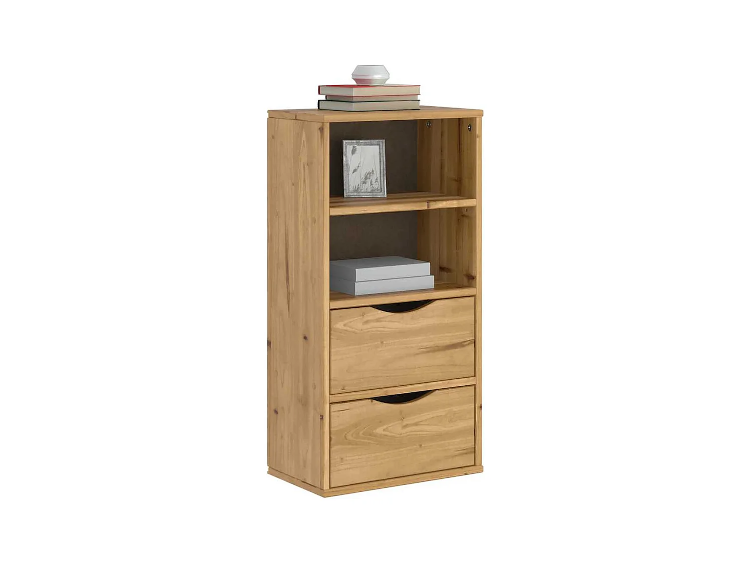 Armoire latérale avec tiroirs ODDA 40x24x79 cm bois massif pin