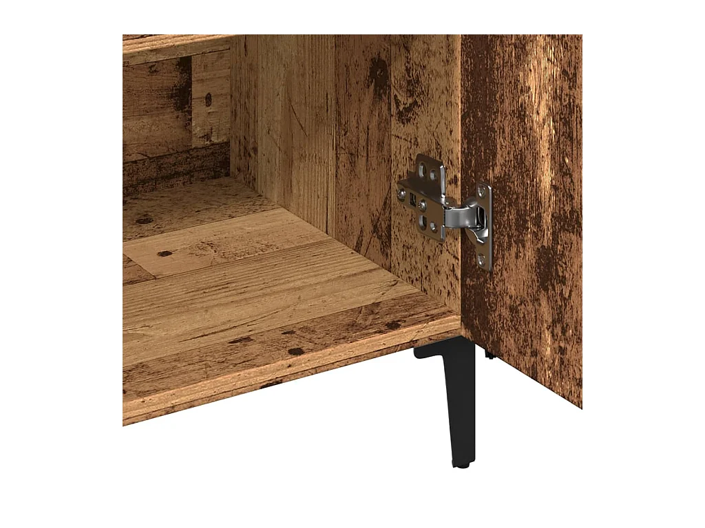 Oud houten dressoir 100x36x60 cm bewerkt hout