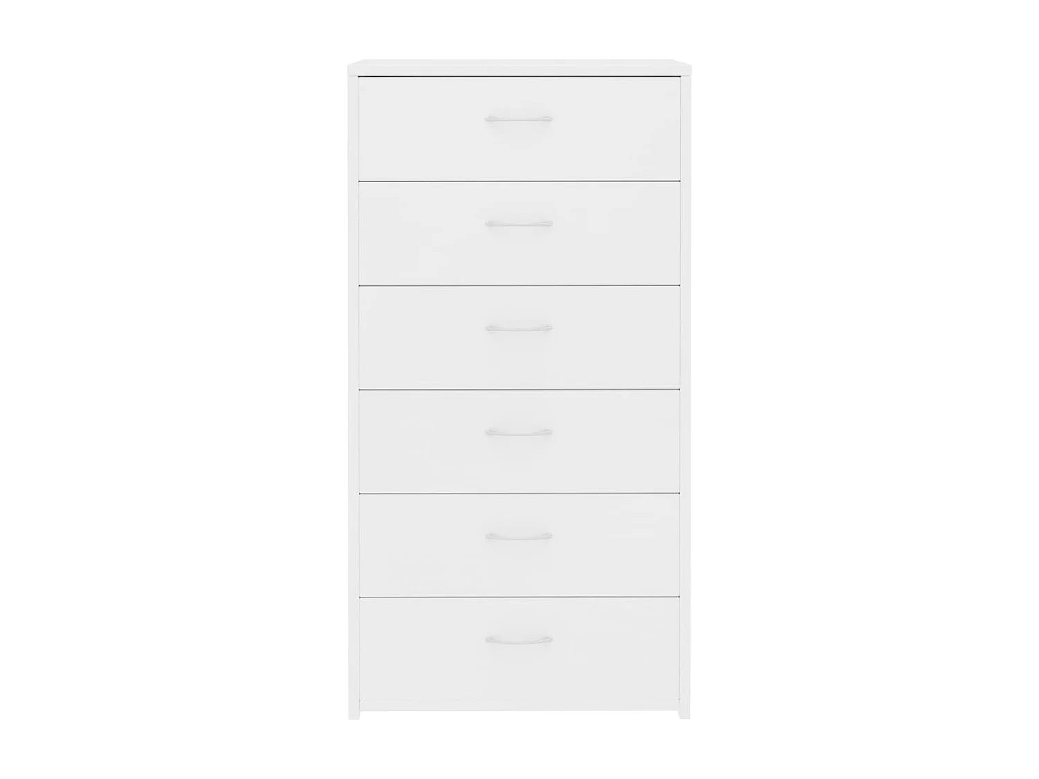 Buffet avec 6 tiroirs Blanc 50x34x96 cm Bois d'ingénierie