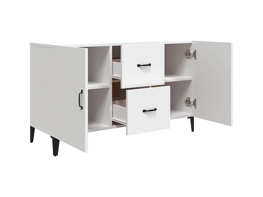 Buffet blanc 100x36x60 cm bois d'ingénierie