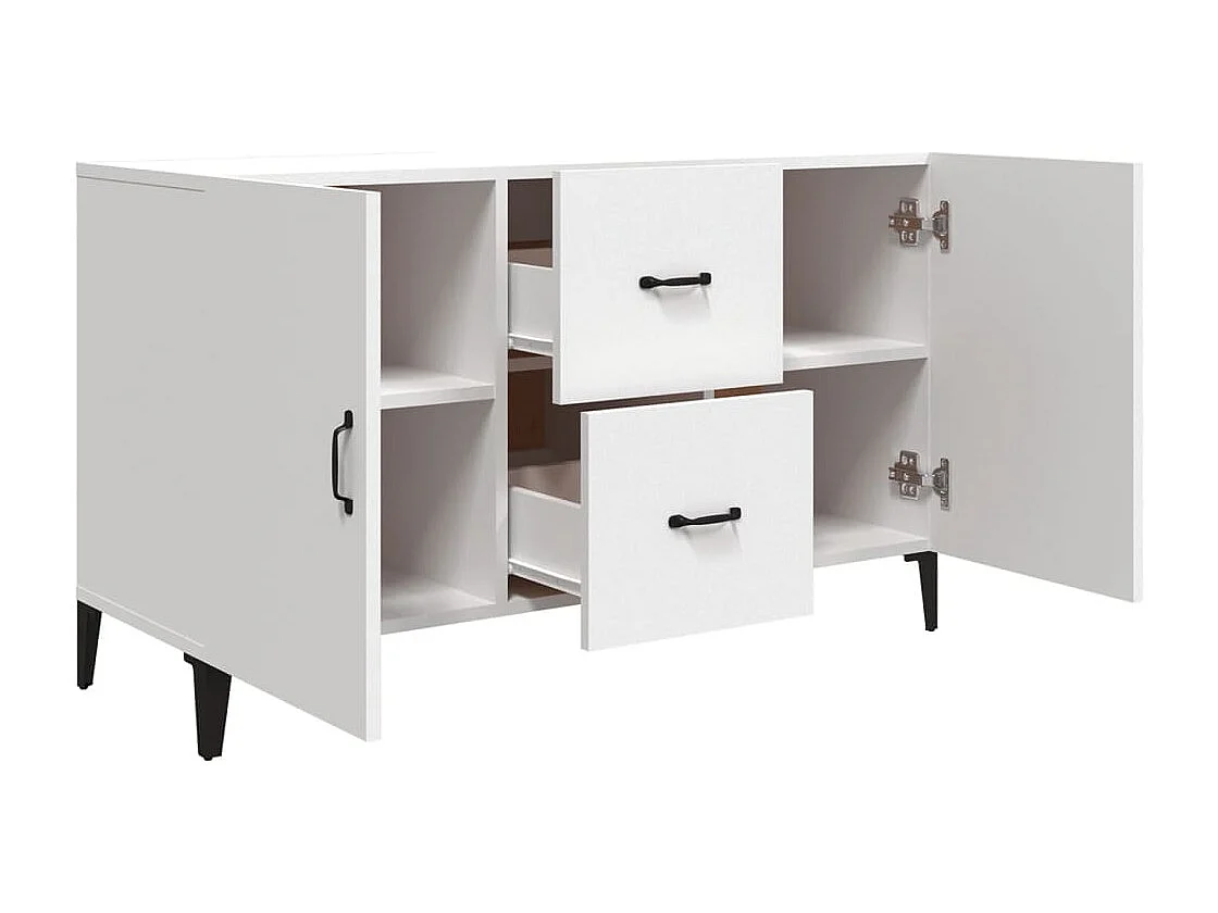 Buffet blanc 100x36x60 cm bois d'ingénierie