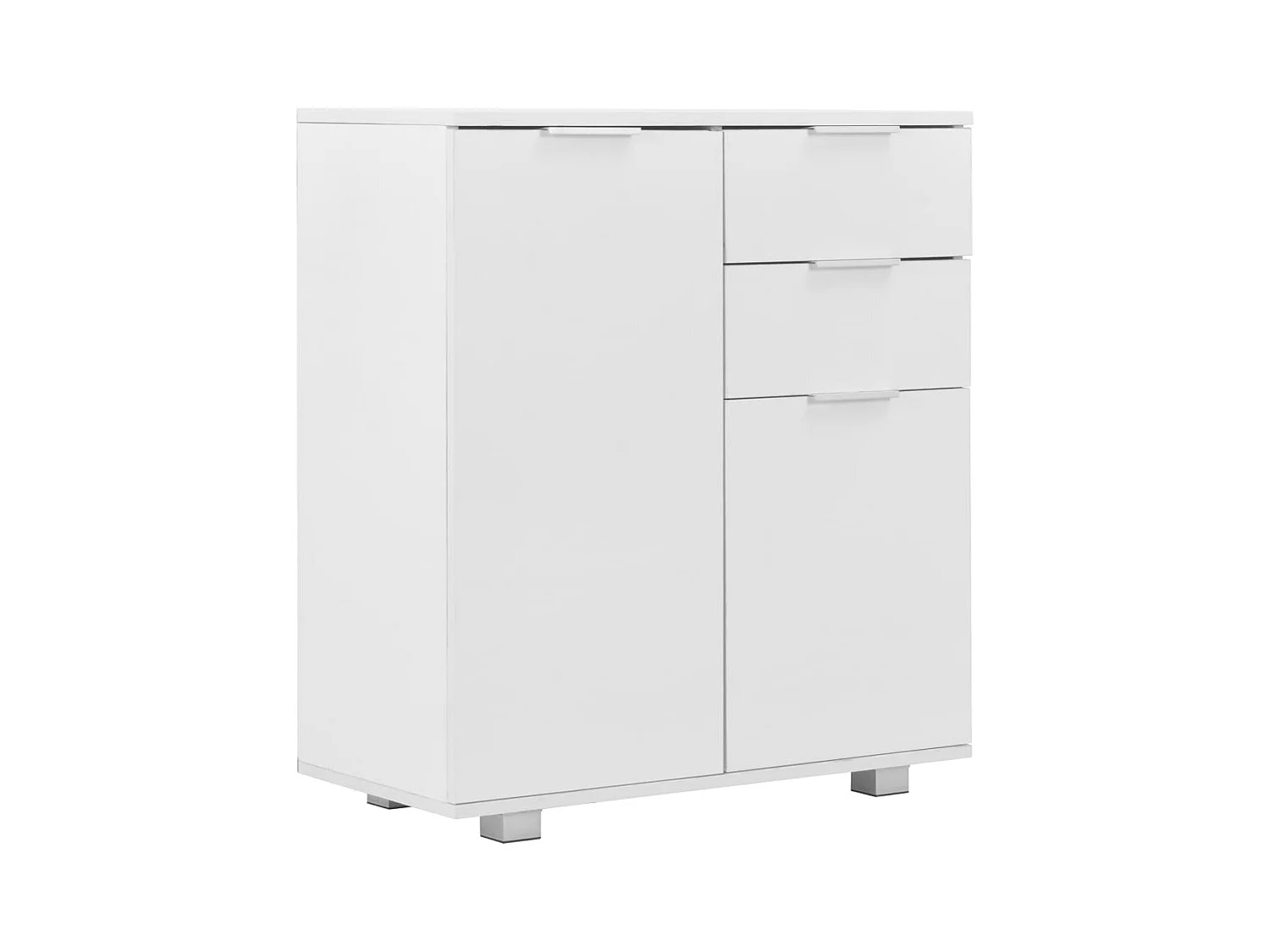 Buffet Blanc brillant 71 x 35 x 80 cm Bois d'ingénierie