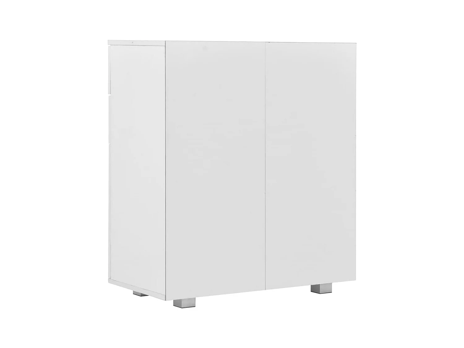 Buffet Blanc brillant 71 x 35 x 80 cm Bois d'ingénierie