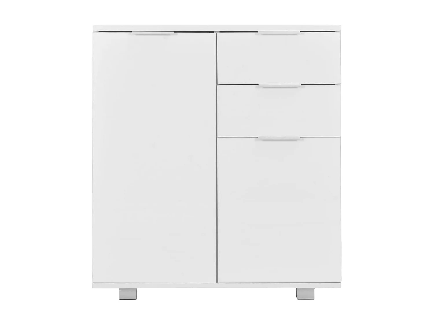 Buffet Blanc brillant 71 x 35 x 80 cm Bois d'ingénierie