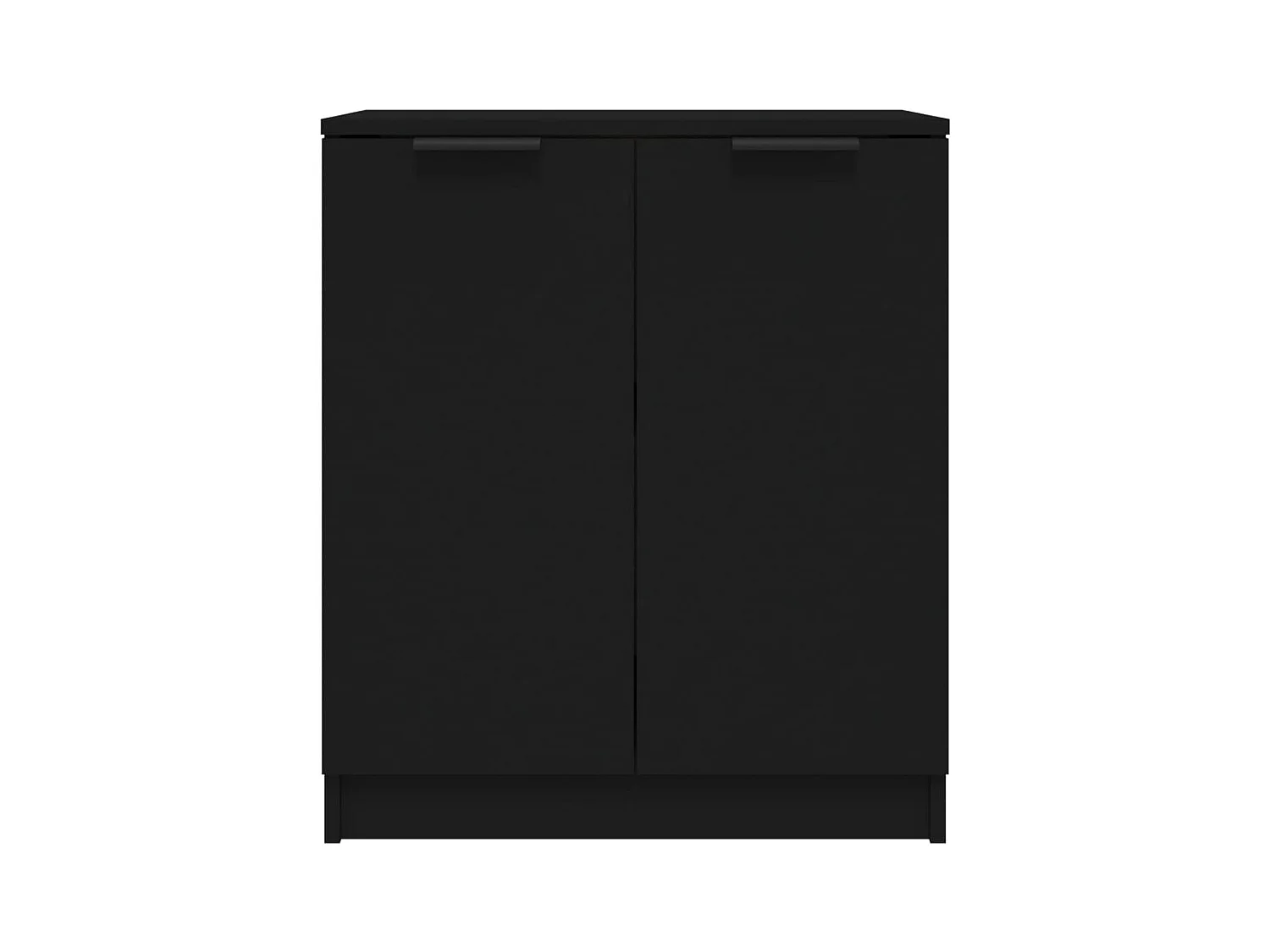 Buffets 2 pcs Noir 60x30x70 cm Bois d'ingénierie