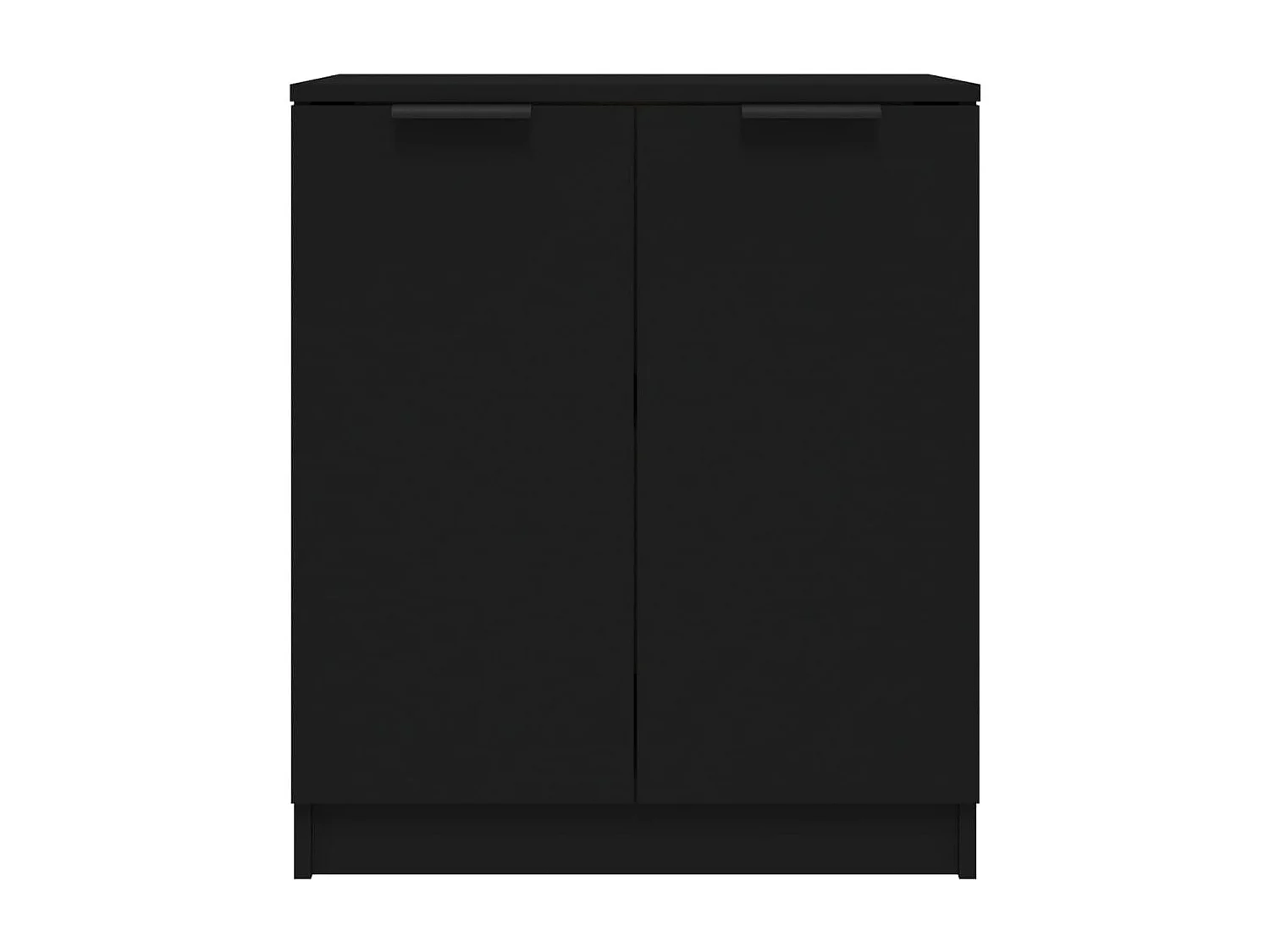 Buffets 2 pcs Noir 60x30x70 cm Bois d'ingénierie