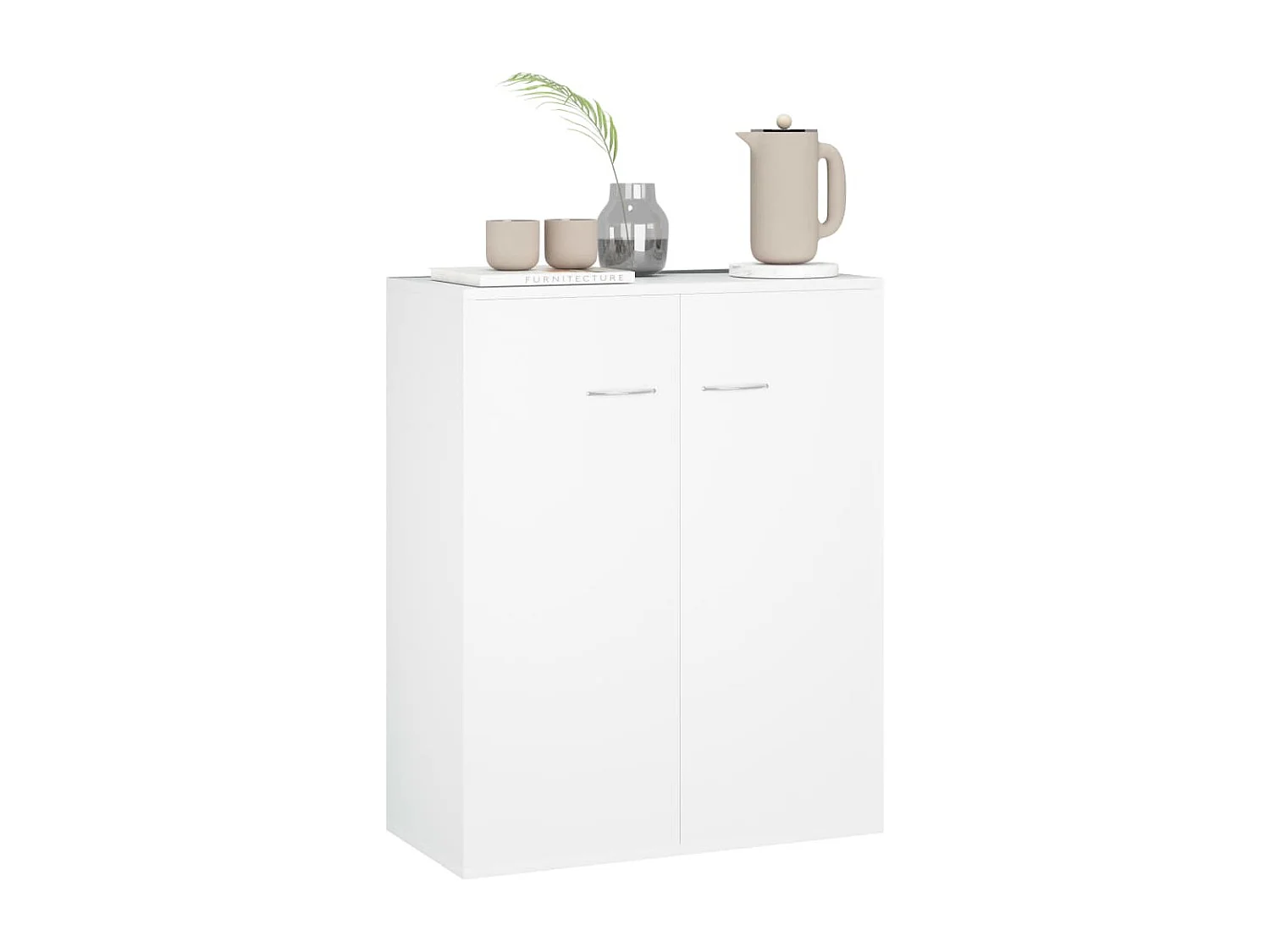 Buffet blanc 60x30x75 cm bois d'ingénierie