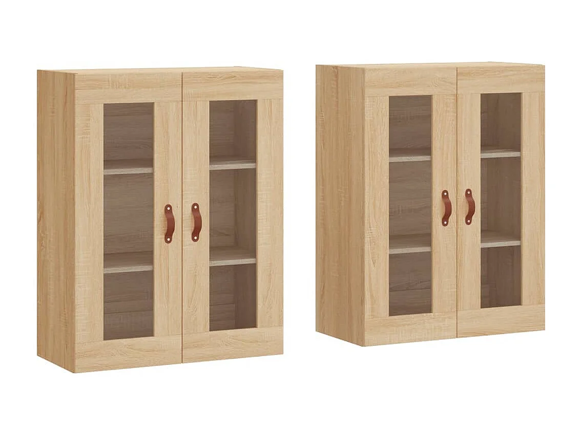Armoires murales 2 pcs chêne sonoma bois d'ingénierie