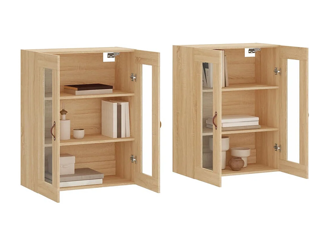 Armoires murales 2 pcs chêne sonoma bois d'ingénierie