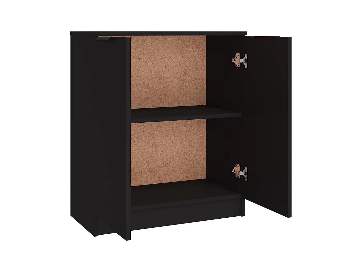 Buffets 3 pcs noir bois d'ingénierie