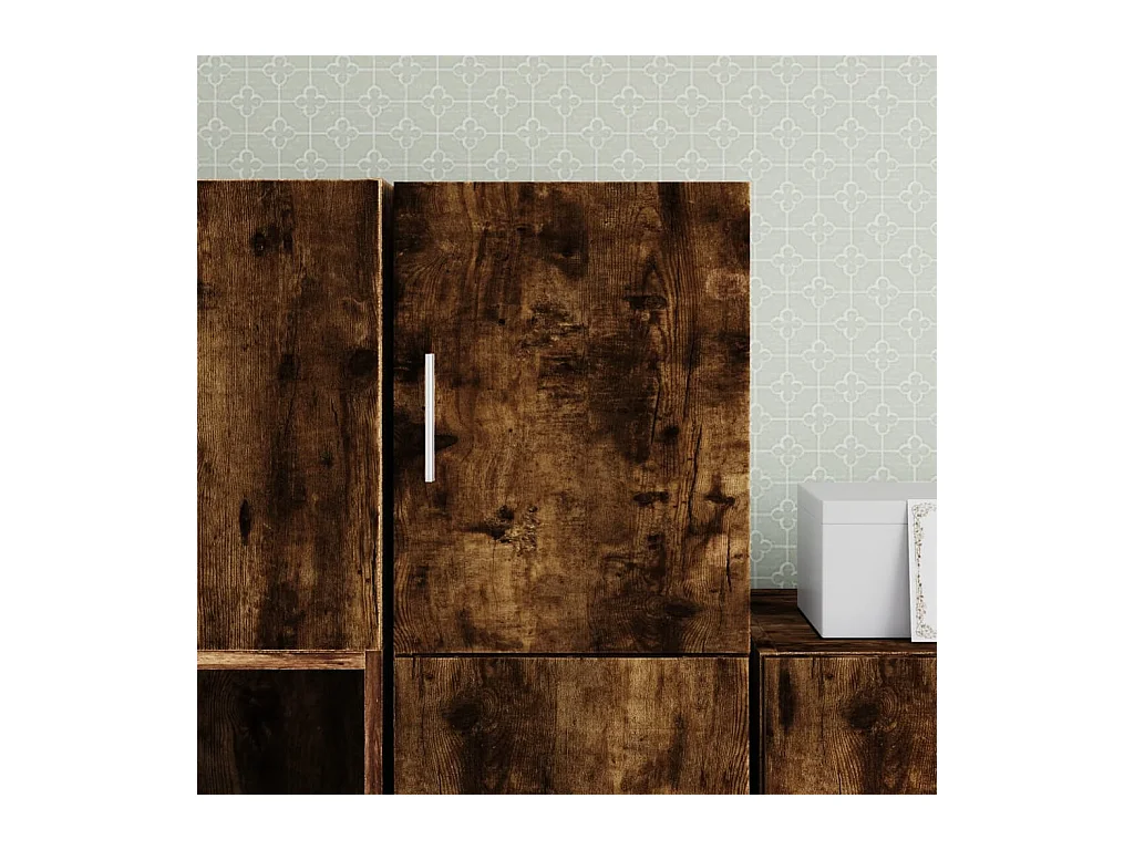 Armoire murale chêne fumé 30x42,5x40 cm bois d'ingénierie