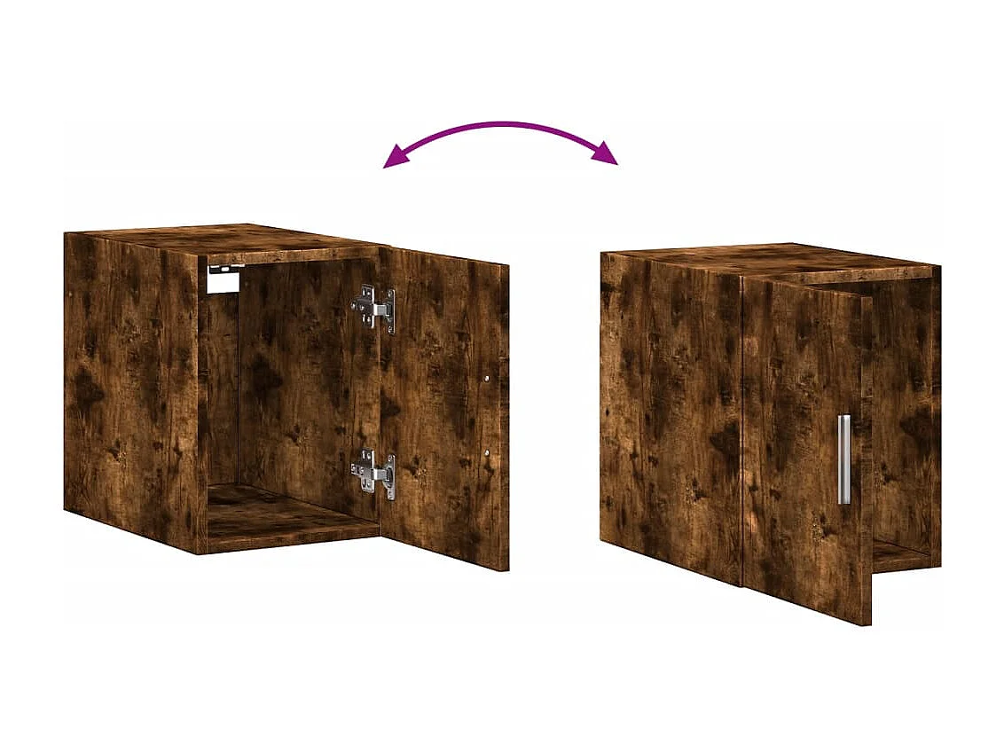 Armoire murale chêne fumé 30x42,5x40 cm bois d'ingénierie