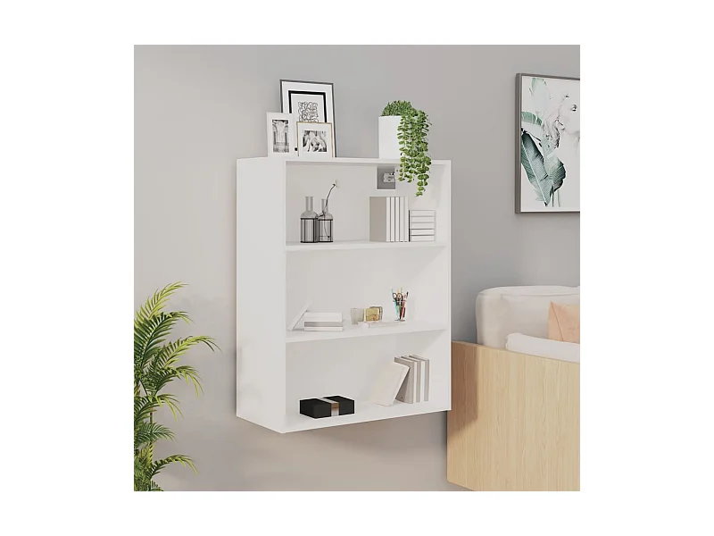 Armoire murale suspendue Blanc 69,5x32,5x90 cm