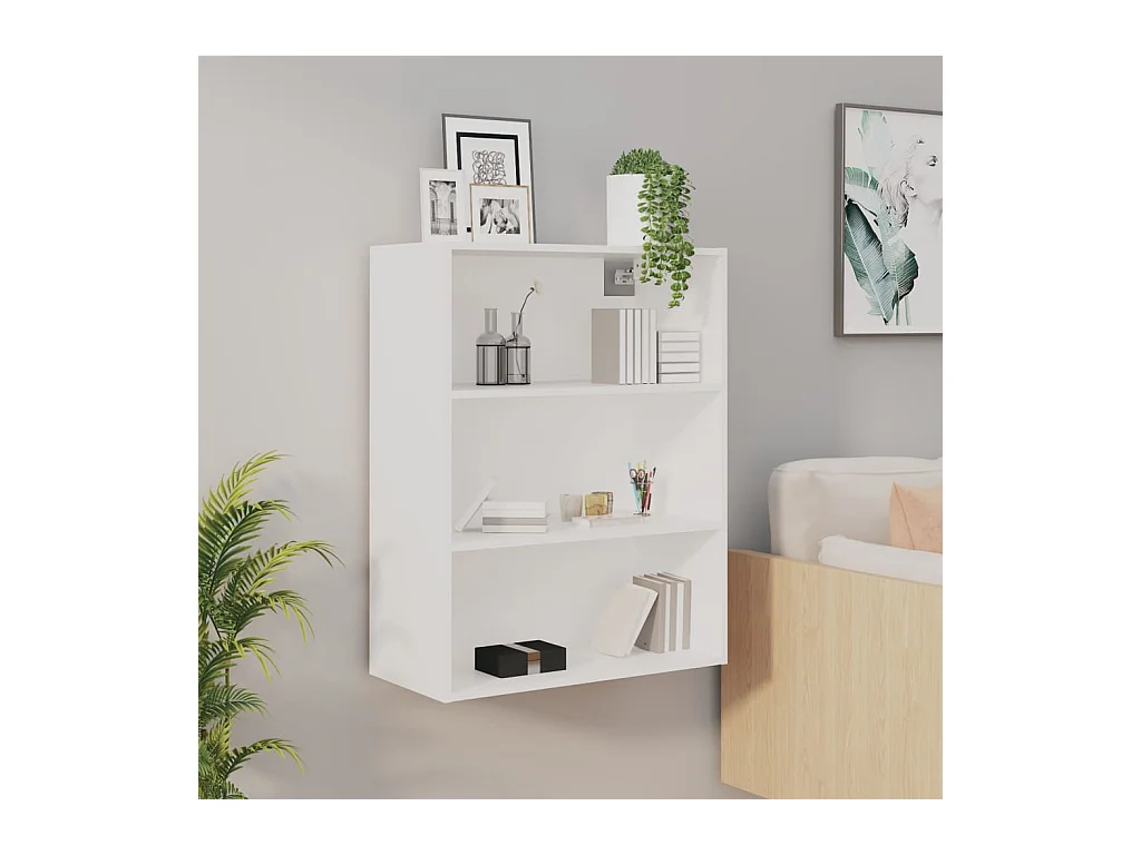 Armoire murale suspendue Blanc 69,5x32,5x90 cm