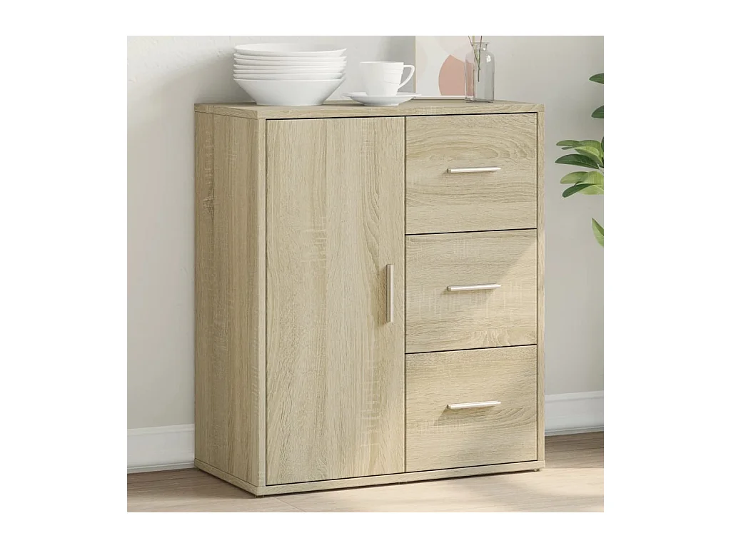 Buffet chêne sonoma 60x31x70 cm bois d'ingénierie