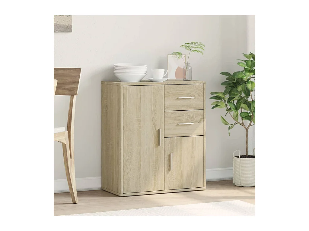 Buffet chêne sonoma 60x31x70 cm bois d'ingénierie