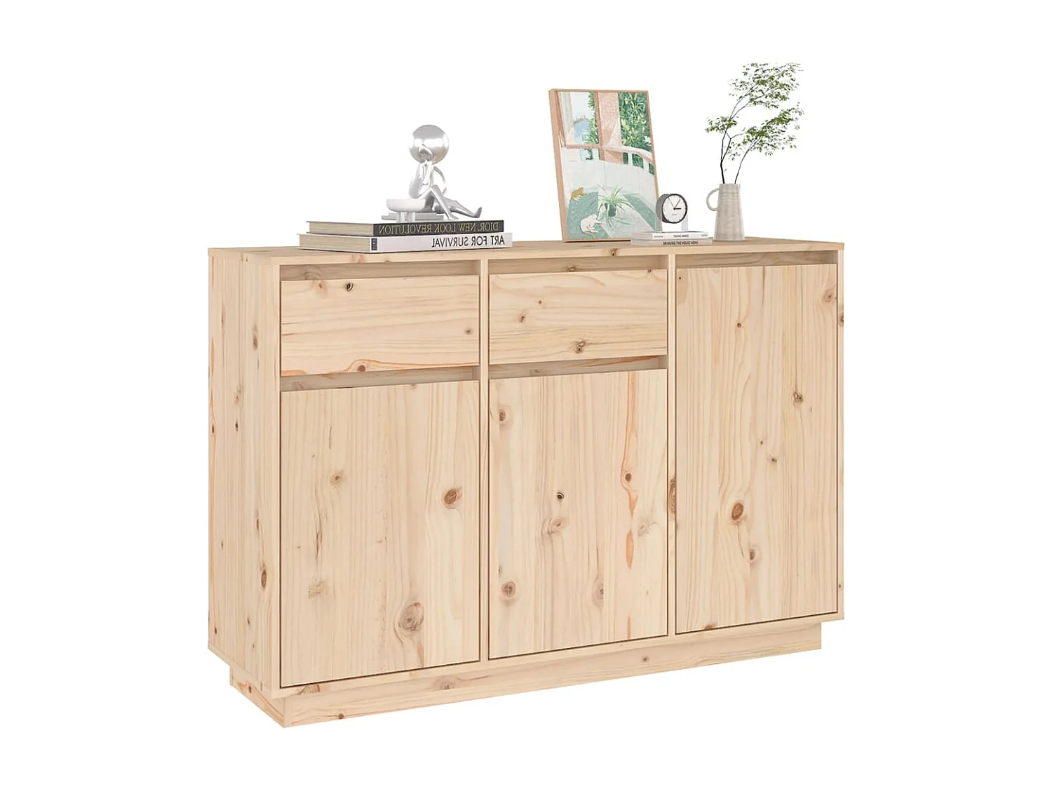 Buffet 110x34x75 cm bois massif de pin