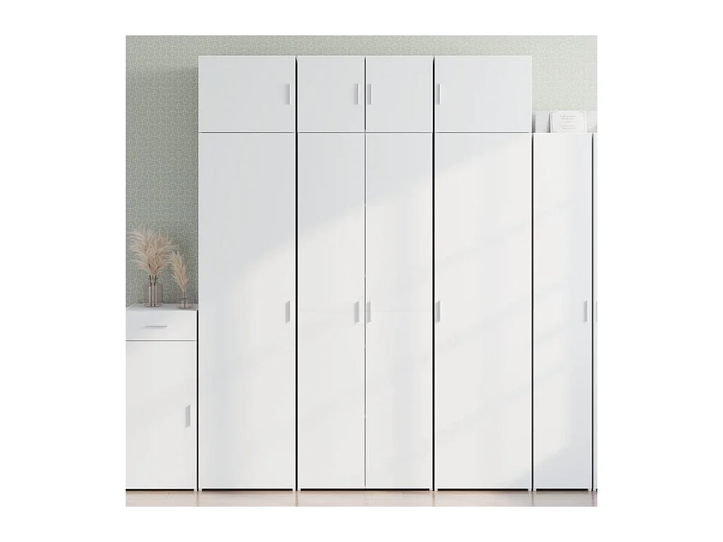 Armoire de rangement blanc 70x42,5x225 cm bois d'ingénierie