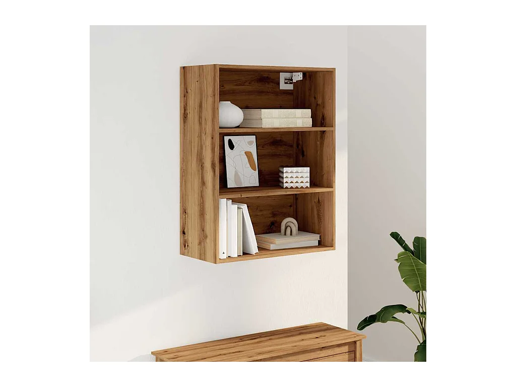 Armoire murale suspendue chêne artisanal 69,5x32,5x90 cm
