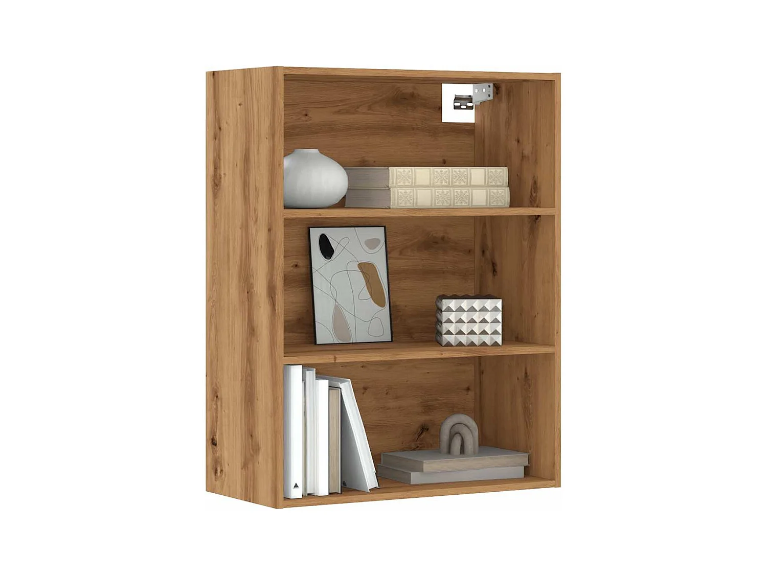 Handgemaakte eikenhouten hangkast 69,5x32,5x90 cm