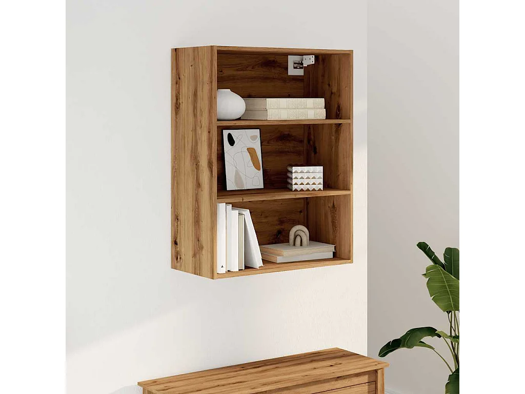 Armoire murale suspendue chêne artisanal 69,5x32,5x90 cm