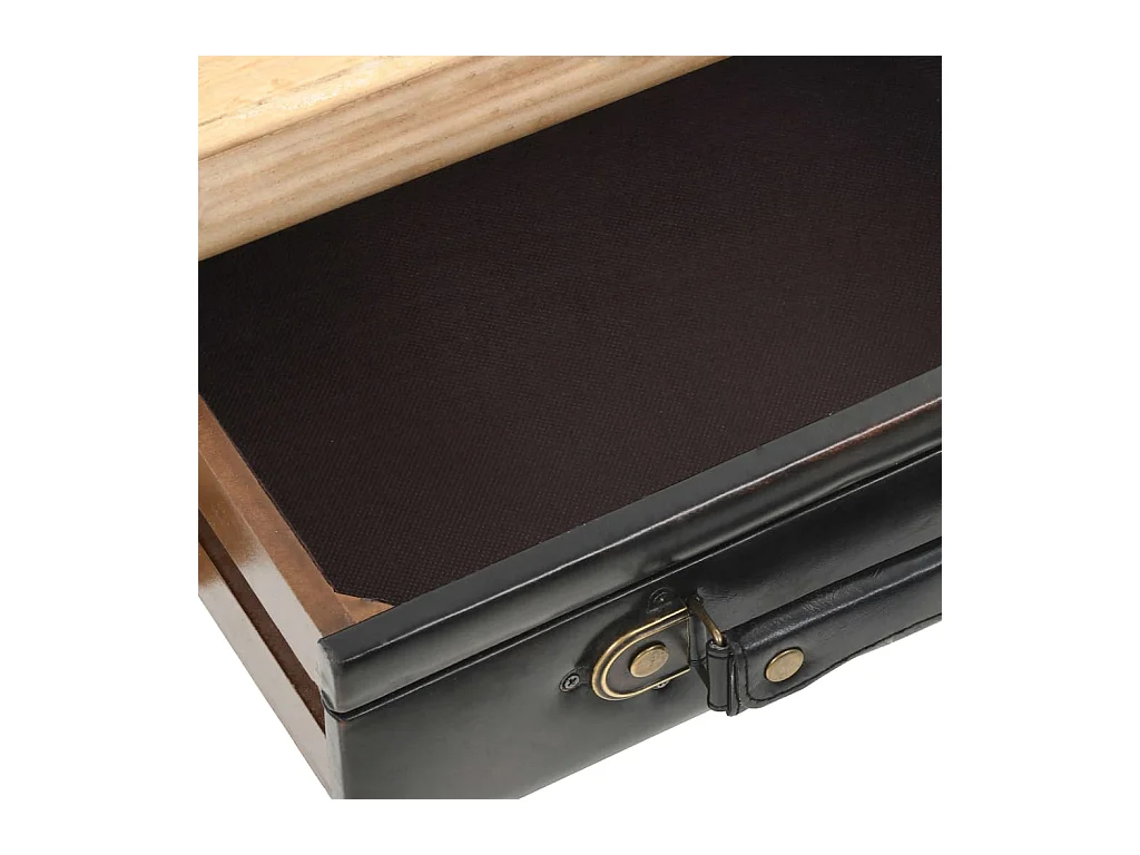 Armoire à tiroirs bois de sapin massif 80x36x75 cm