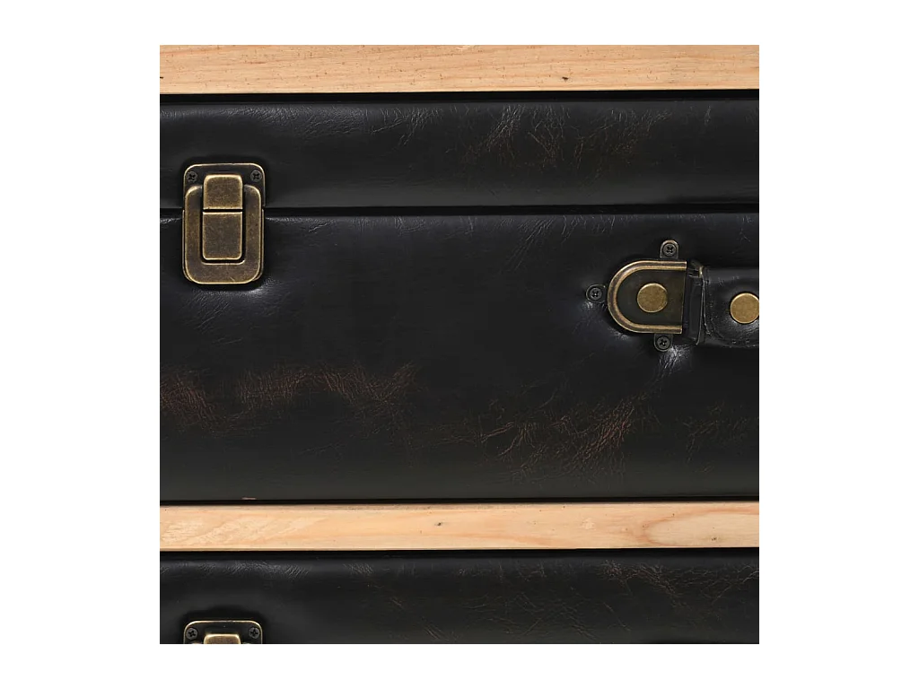 Armoire à tiroirs bois de sapin massif 80x36x75 cm