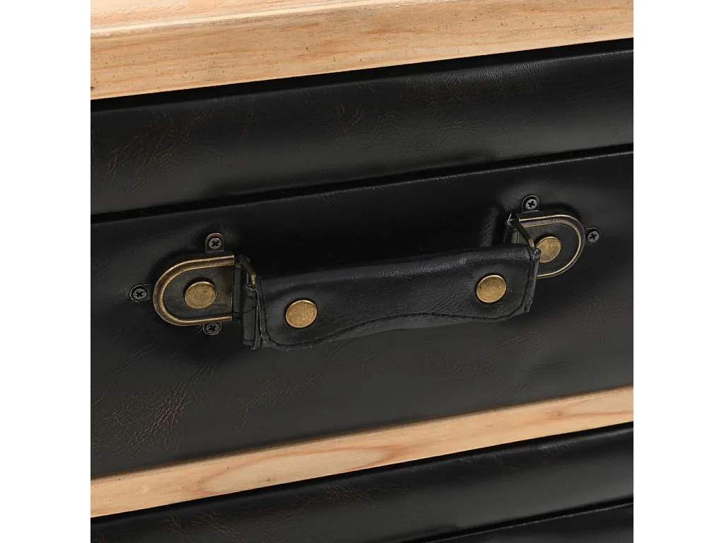 Armoire à tiroirs bois de sapin massif 80x36x75 cm