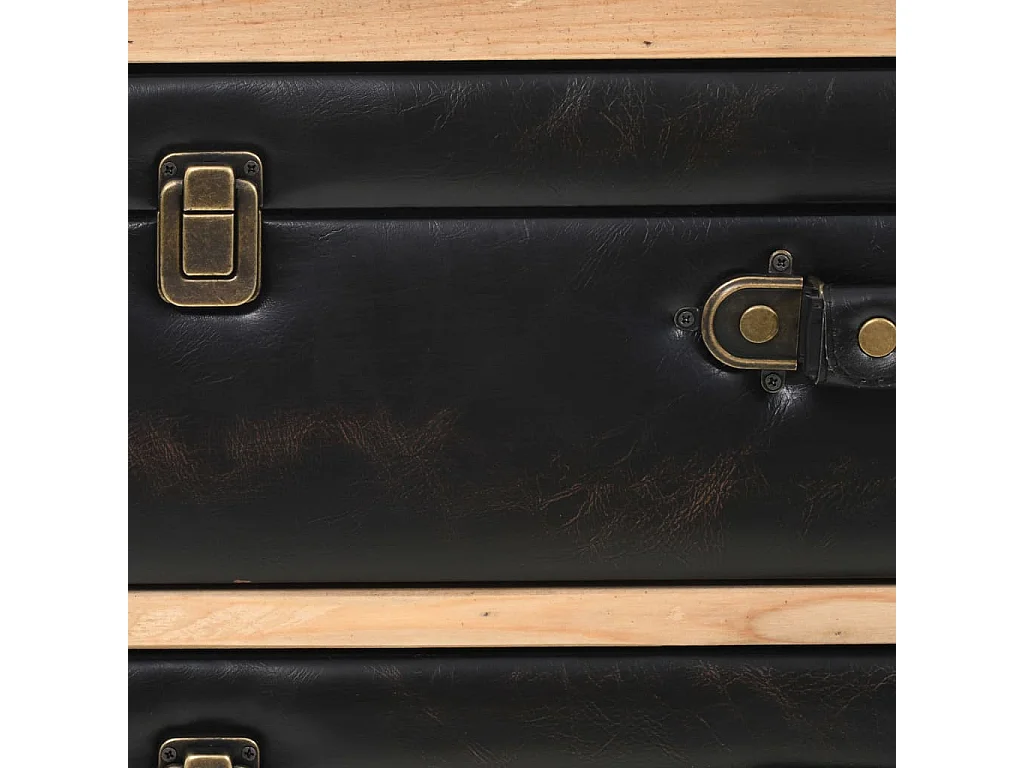 Armoire à tiroirs bois de sapin massif 80x36x75 cm