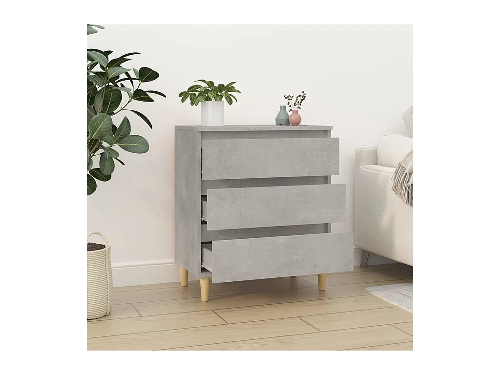 Buffet Gris béton 60x35x70 cm Bois d'ingénierie