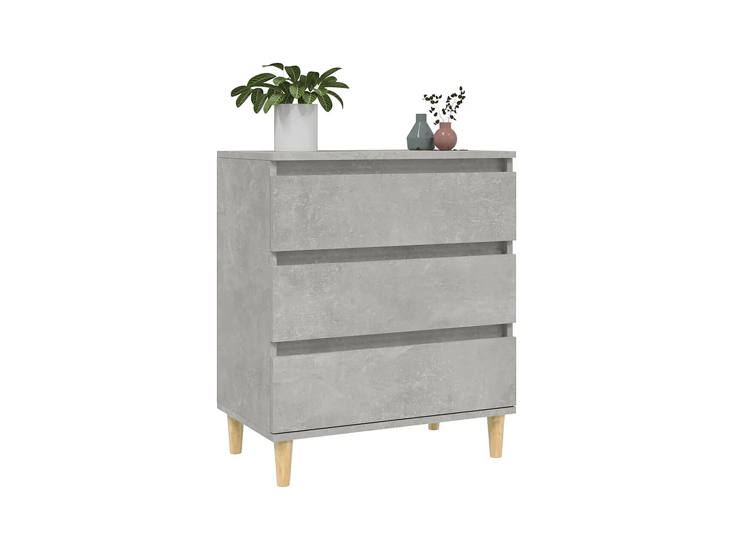 Buffet Gris béton 60x35x70 cm Bois d'ingénierie