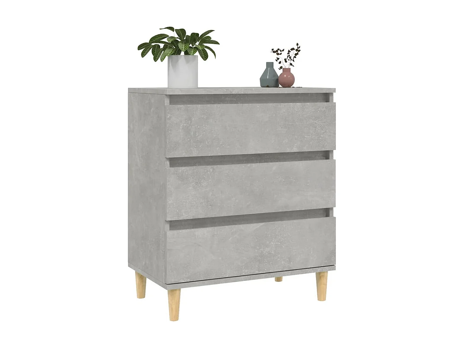 Buffet Gris béton 60x35x70 cm Bois d'ingénierie