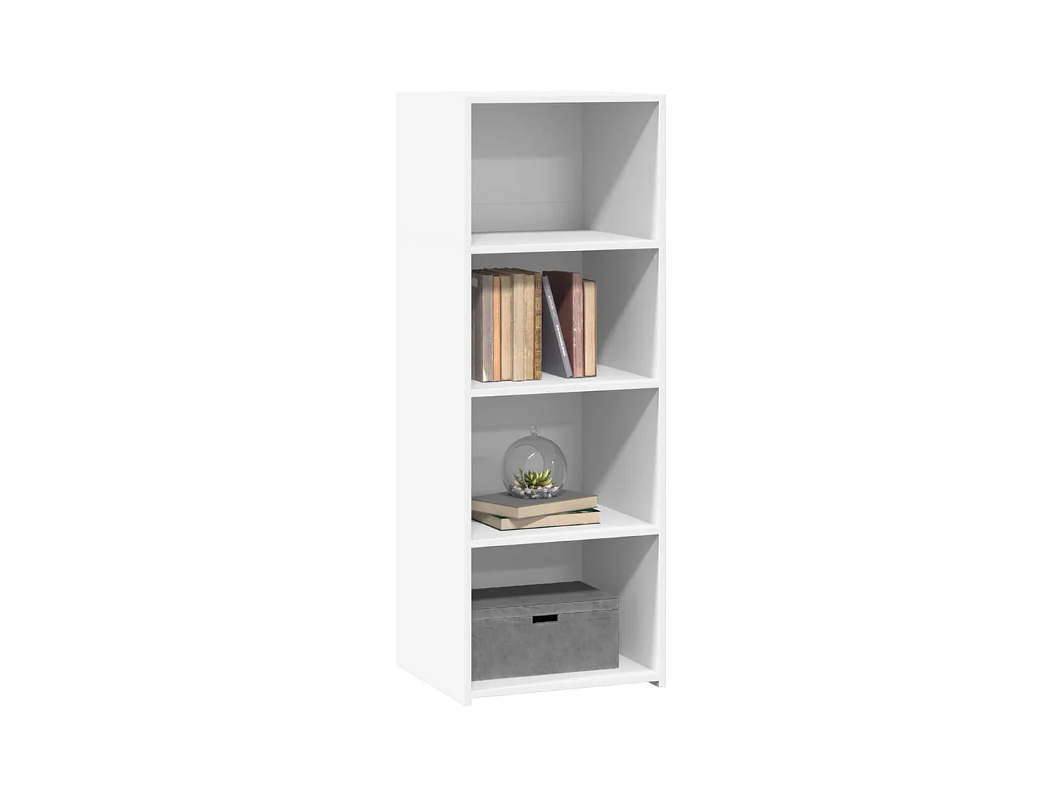 Buffet haut blanc 45x41x124 cm bois d'ingénierie