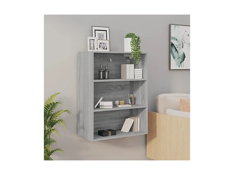 Armoire murale suspendue Sonoma gris 69,5x32,5x90 cm