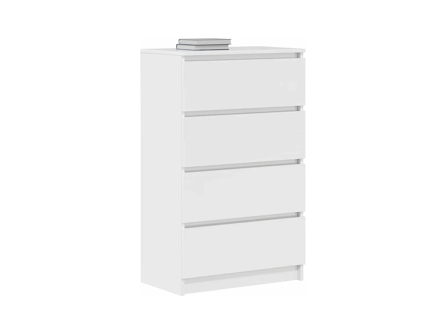 Buffet Blanc brillant 60x35x98,5 cm Bois d'ingénierie