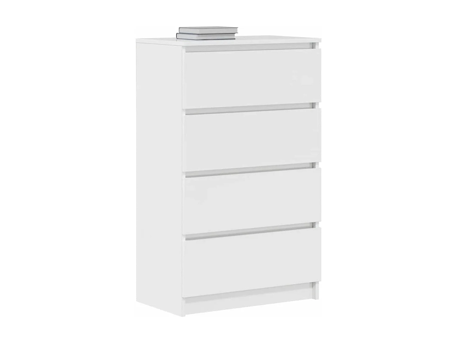 Buffet Blanc brillant 60x35x98,5 cm Bois d'ingénierie