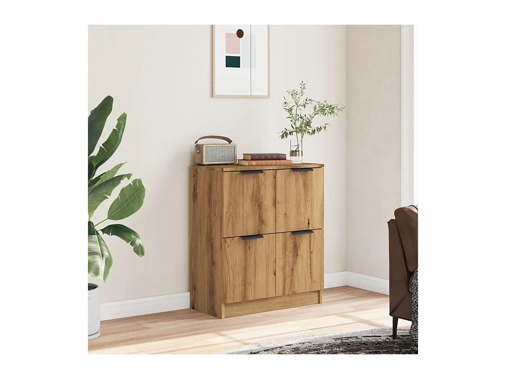 Credenza artigianale in rovere 60x30x70 cm in legno ingegnerizzato