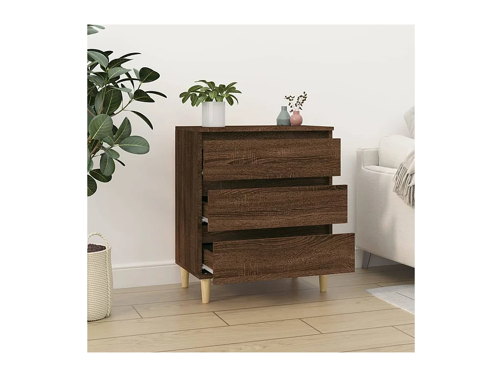 Buffet Chêne marron 60x35x70 cm Bois d'ingénierie