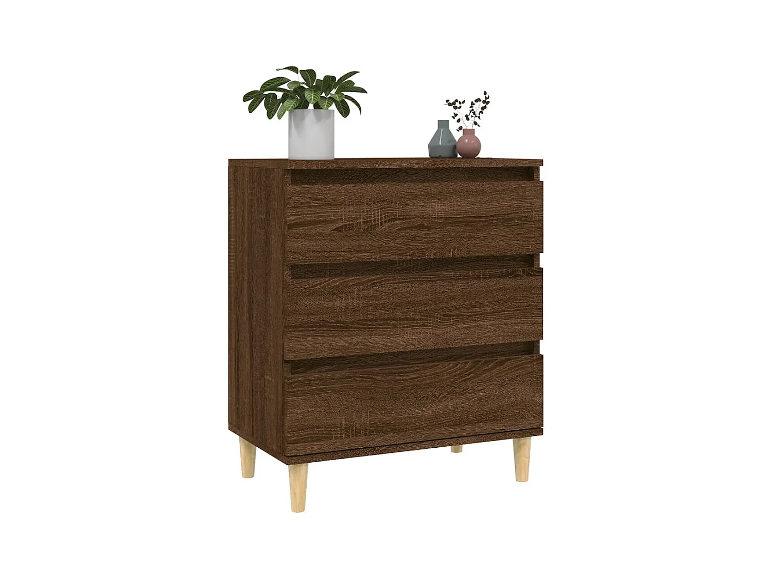 Buffet Chêne marron 60x35x70 cm Bois d'ingénierie