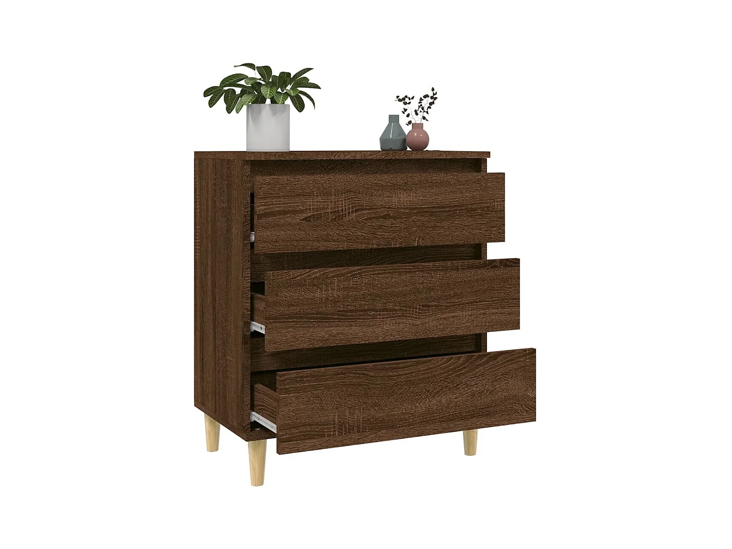 Buffet Chêne marron 60x35x70 cm Bois d'ingénierie